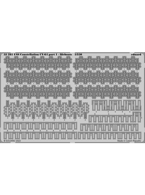 Eduard - USS Constellation CV-64 part 1 - lifeboats 1/350