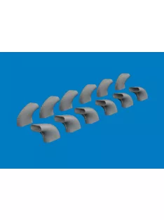 Eduard - Bf 109G-5/6 exhaust stacks PRINT for Airfix