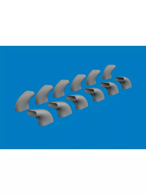 Eduard - Bf 109G-5/6 exhaust stacks PRINT for Airfix
