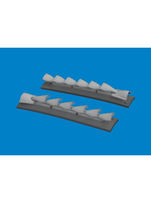 Eduard - P-40 cold weather exhaust stacks fishtail PRINT  EDUARD