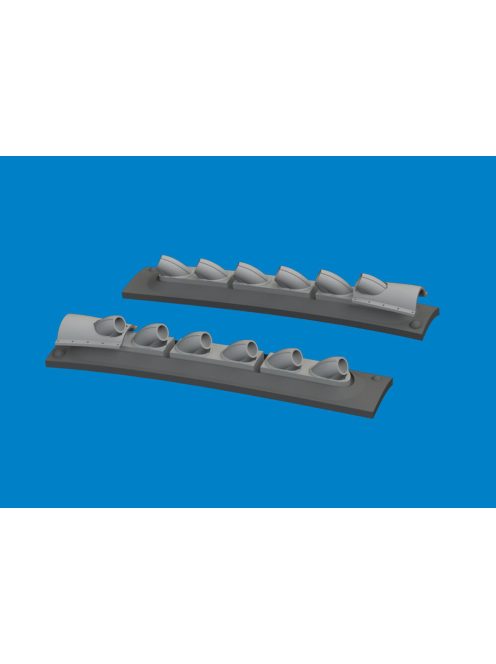 Eduard - P-40 cold weather exhaust stacks rounded PRINT  EDUARD