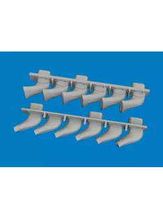   Eduard - Spitfire Mk.V six-stacks exhaust fishtail PRINT for Eduard