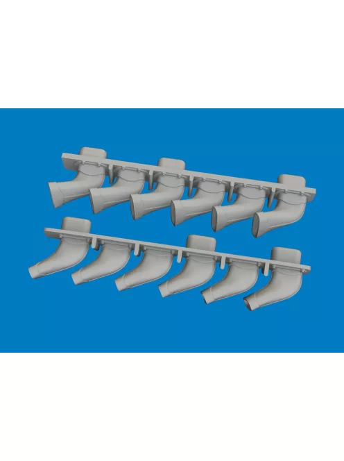 Eduard - Spitfire Mk.V six-stacks exhaust fishtail PRINT for Eduard
