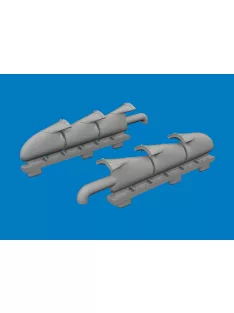   Eduard - Spitfire Mk.V three-stacks exhaust fishtail PRINT for Eduard
