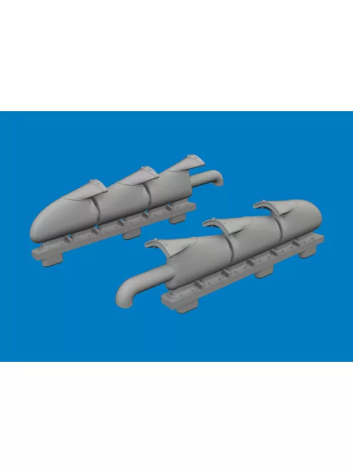 Eduard - Spitfire Mk.V three-stacks exhaust fishtail PRINT for Eduard