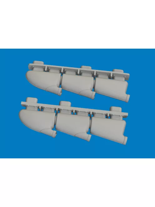 Eduard - Spitfire Mk.V three-stacks exhaust rounded PRINT for Eduard