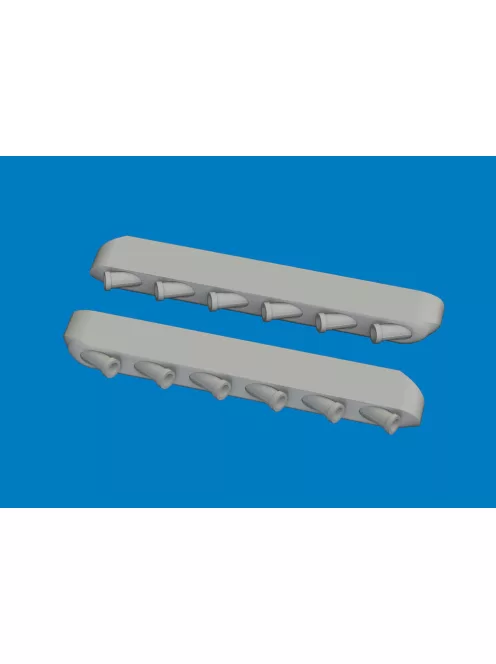 Eduard - P-51D exhaust stacks w/ fairing PRINT for Arma Hobby