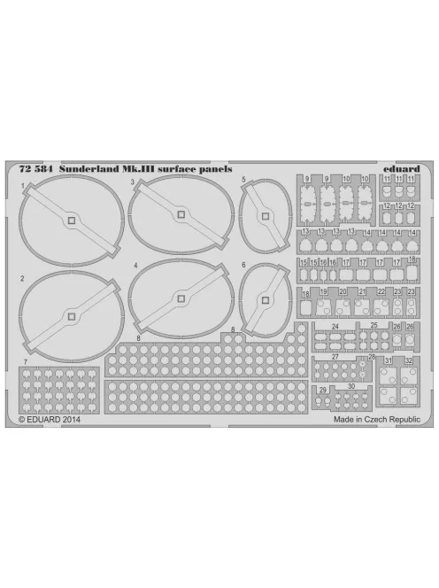 Eduard - Sunderland Mk.III surface panels for ITALERI kit