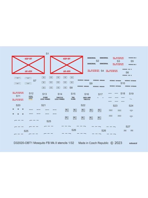 Eduard - Mosquito FB Mk.II stencils 1/32 for TAMIYA