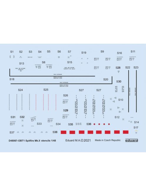 Eduard - Spitfire Mk.II stencils for Eduard