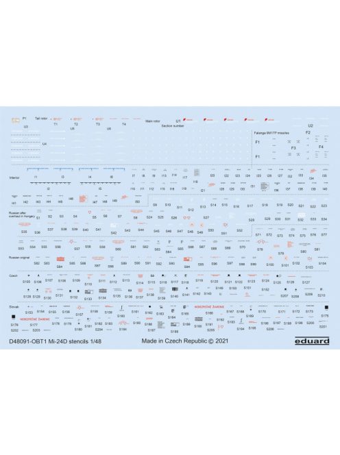 Eduard - Mi-24D stencils for ZVEZDA