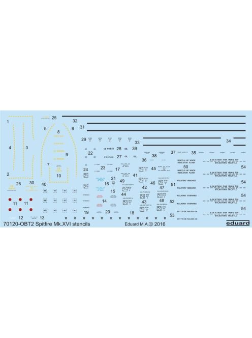 Eduard - Spitfire Mk.XVI Bubbletop stencils f.Edu 