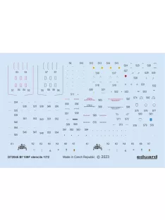 Eduard - Bf 109F stencils 1/72 EDUARD