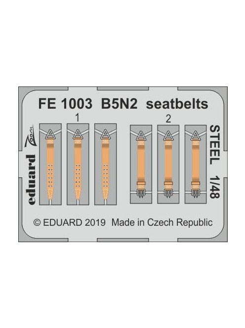 Eduard - B5N2 seatbelts STEEL for Hasegawa 