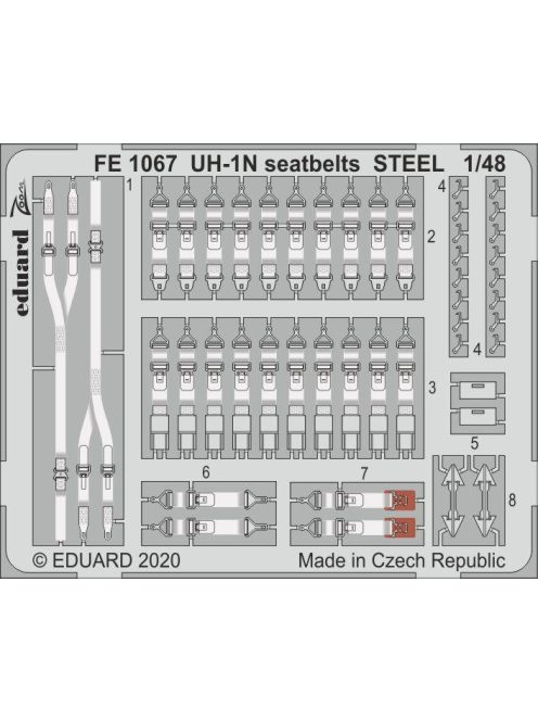 Eduard - UH-1N seatbelts STEEL for Kitty Hawk