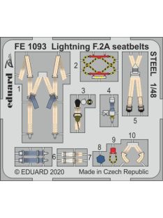 Eduard - Lightning F.2A seatbelts STEEL for Airfix