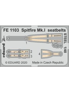 Eduard - Spitfire Mk.I seatbelts STEEL for Airfix