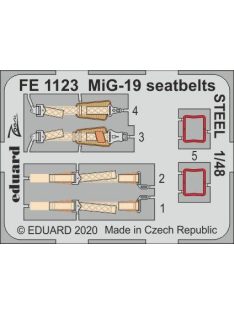 Eduard - MiG-19 seatbelts STEEL for Trumpeter/Eduard