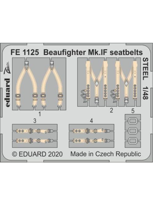 Eduard - Beaufighter Mk.IF seatbelts STEEL for Revell
