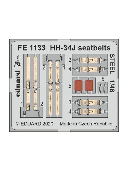 Eduard - HH-34J seatbelts STEEL for Trumpeter