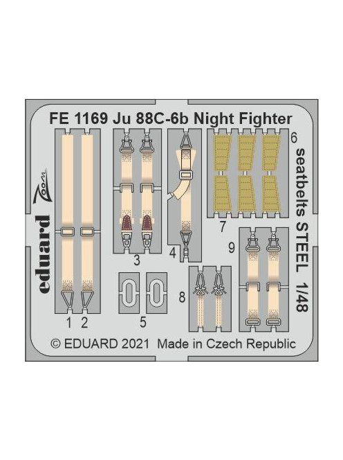 Eduard - Ju 88C-6b Night Fighter seatbelts STEEL for ICM