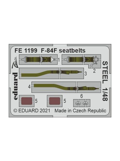 Eduard - F-84F seatbelts STEEL 1/48 for KINETIC