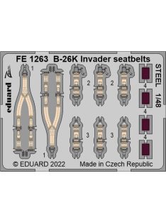 Eduard - B-26K Invader seatbelts STEEL for ICM