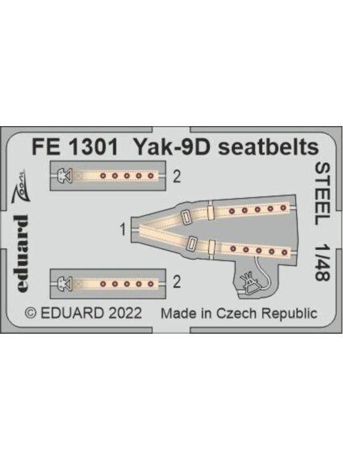 Eduard - Yak-9D seatbelts STEEL