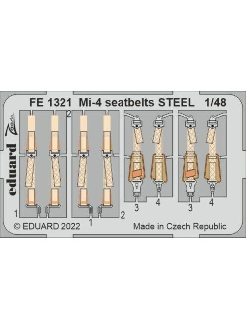 Eduard - Mi-4 seatbelts STEEL for TRUMPETER