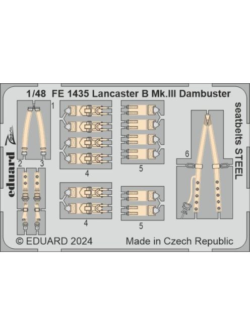 Eduard - Lancaster B Mk.III Dambuster seatbelts STEEL 1/48 HKM