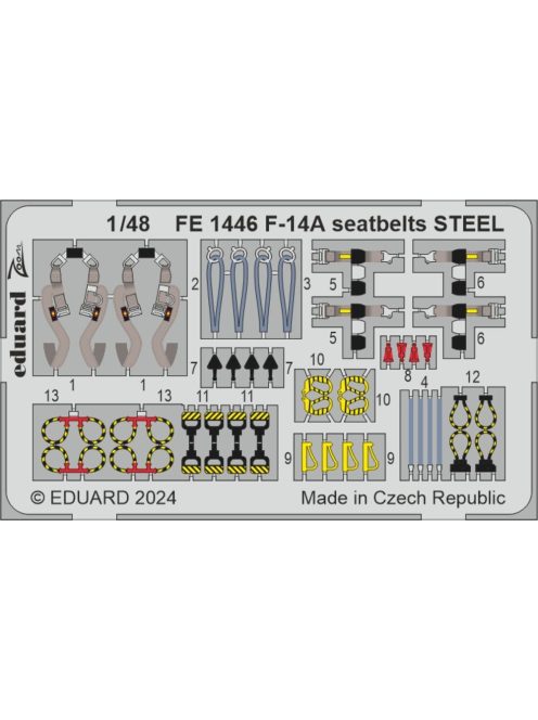 Eduard - F-14A seatbelts STEEL  GREAT WALL HOBBY