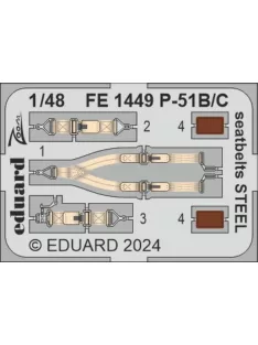 Eduard - P-51B/C seatbelts STEEL  EDUARD