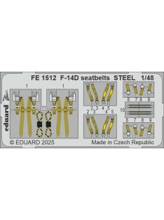 Eduard - F-14D seatbelts STEEL  GREAT WALL HOBBY