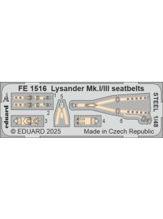 Eduard - Lysander Mk.I/III seatbelts STEEL  AIRFIX