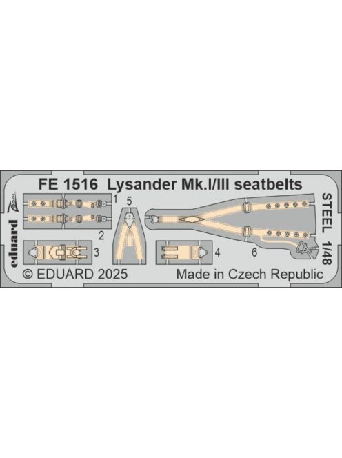 Eduard - Lysander Mk.I/III seatbelts STEEL  AIRFIX