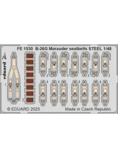 Eduard - B-26G Marauder seatbelts STEEL  ICM