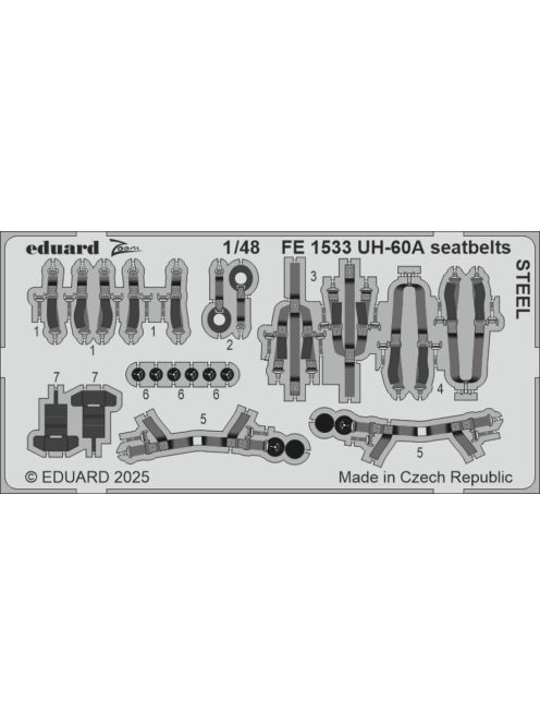 Eduard - UH-60A seatbelts STEEL  ICM