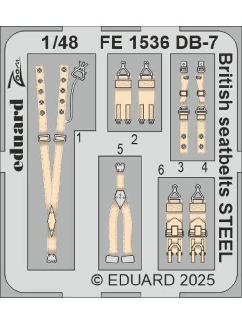 Eduard - DB-7 Boston III British seatbelts STEEL  HKM