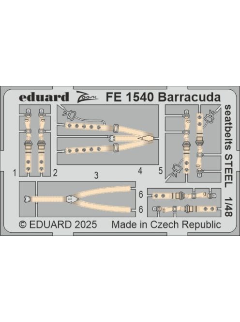 Eduard - Barracuda seatbelts STEEL  TRUMPETER