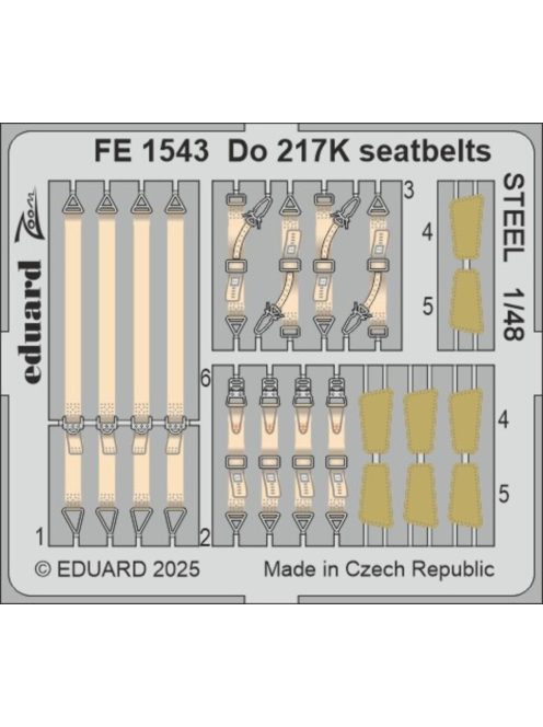 Eduard - Do 217K seatbelts STEEL  ICM