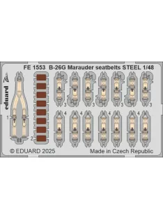Eduard - B-26F Marauder seatbelts STEEL   ICM