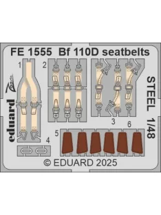 Eduard - Bf 110D seatbelts STEEL  EDUARD