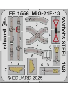 Eduard - MiG-21F-13 seatbelts STEEL 1/48 for Eduard