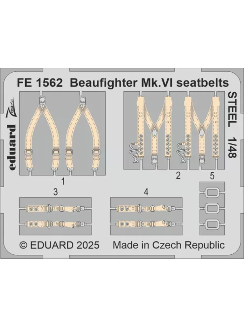 Eduard - Beaufighter Mk.VI seatbelts STEEL for Revell