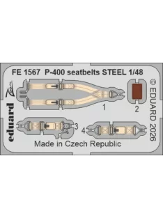 Eduard - P-400 seatbelts STEEL for Arma Hobby