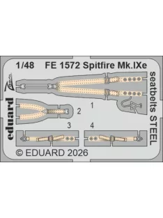 Eduard - Spitfire Mk.IXe seatbelts STEEL for Airfix