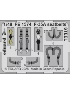 Eduard - F-35A seatbelts STEEL for Italeri