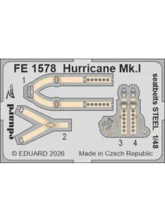 Eduard - Hurricane Mk.I seatbelts STEEL for Arma Hobby