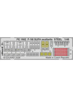 Eduard - F-16I SUFA seatbelts STEEL for Great Wall Hobby