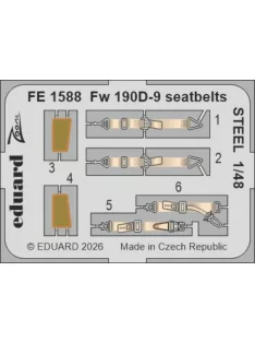 Eduard - Fw 190D-9 seatbelts STEEL for Miniart